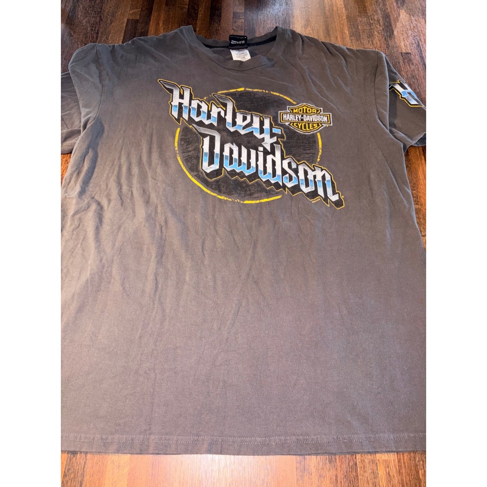 Harley-Davidson Cannonball Terre Haute IN Graphic T-Shirt Gray XL